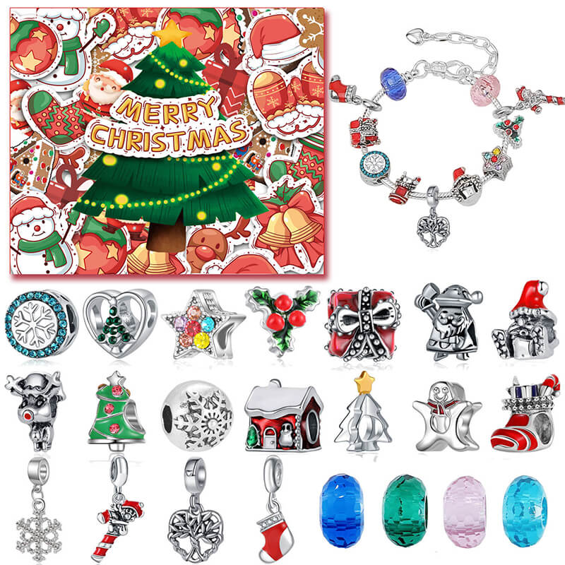 Jewelry Advent Calendar Christmas Countdown DIY Bracelet Blind Box