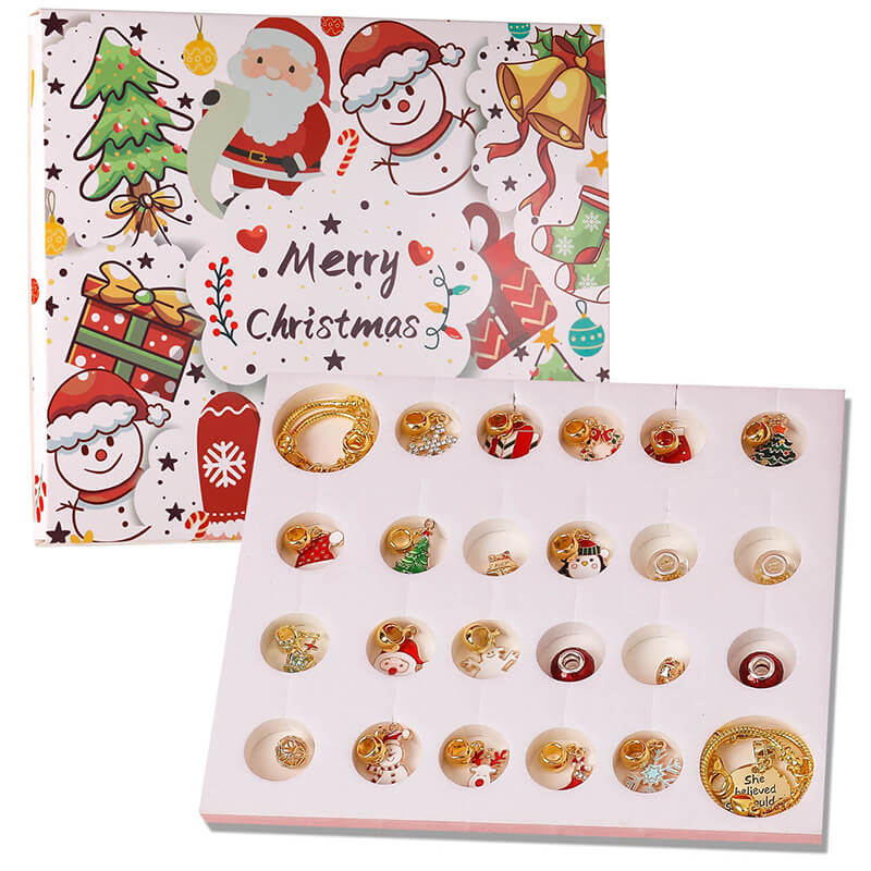 Jewelry Advent Calendar Christmas Countdown Necklace and Bracelet Set 3
