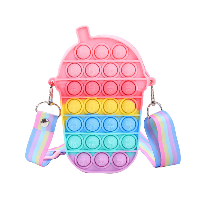 Silicone Pop It Fidget Toy Purse Sensory Bag for Kids and Adults 47