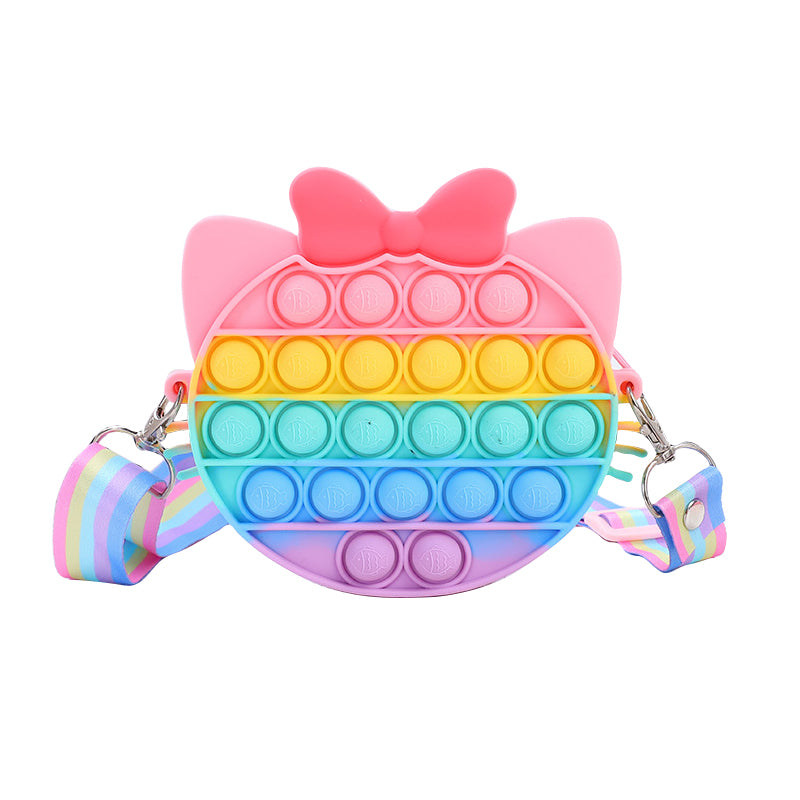 Silicone Pop It Fidget Toy Purse Sensory Bag for Kids and Adults 52