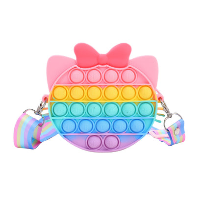 Silicone Pop It Fidget Toy Purse Sensory Bag for Kids and Adults 52