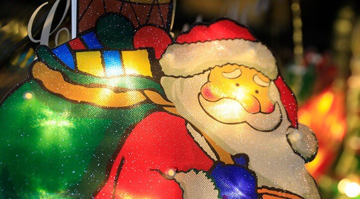 LED Santa Claus Window Hanging Christmas Decoration Lamp 3
