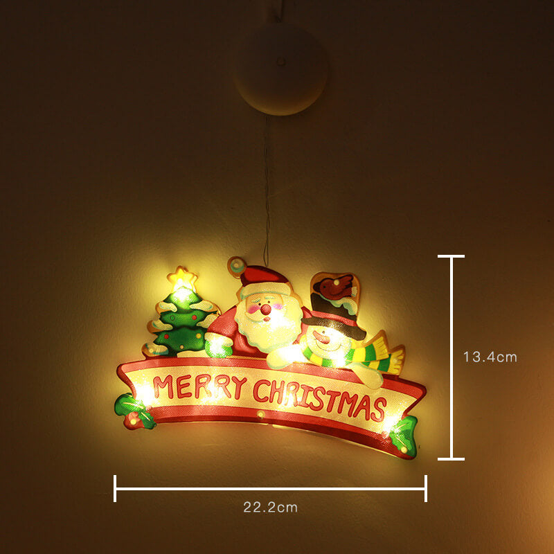 LED Santa Claus Window Hanging Christmas Decoration Lamp 15
