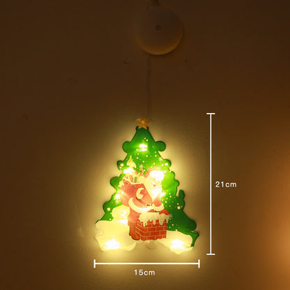 LED Santa Claus Window Hanging Christmas Decoration Lamp 7