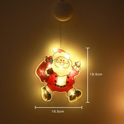 LED Santa Claus Window Hanging Christmas Decoration Lamp 8