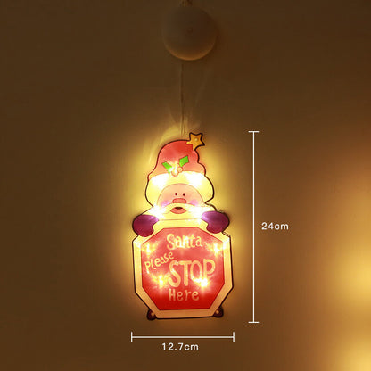 LED Santa Claus Window Hanging Christmas Decoration Lamp 11