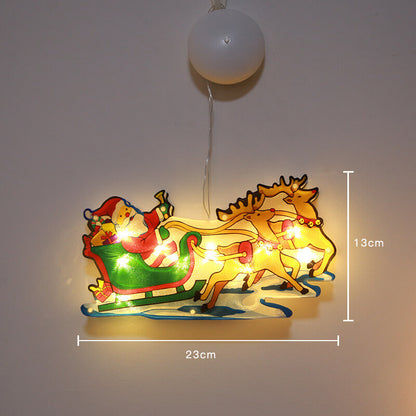 LED Santa Claus Window Hanging Christmas Decoration Lamp 14
