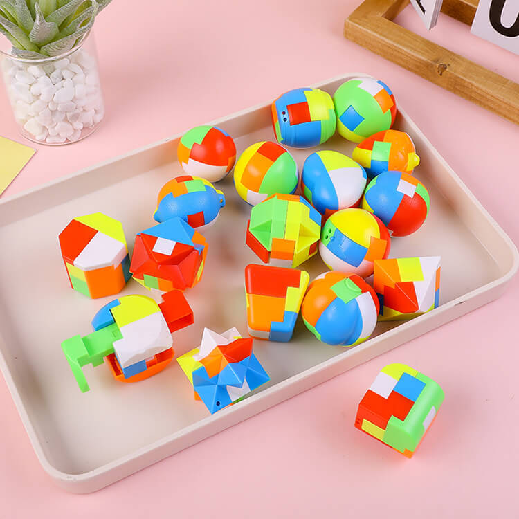 Plastic Luban Lock Puzzle Brain Teaser Educational Toy