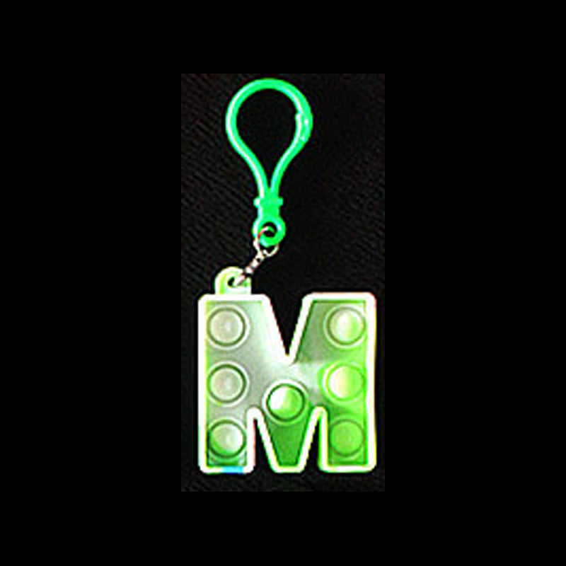 Silicone Pop It Fidget Toy Alphabet Letters A-Z Keychain 21