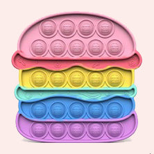 Silicone Pop It Fidget Toy Rainbow Mickey Shape Sensory Toy