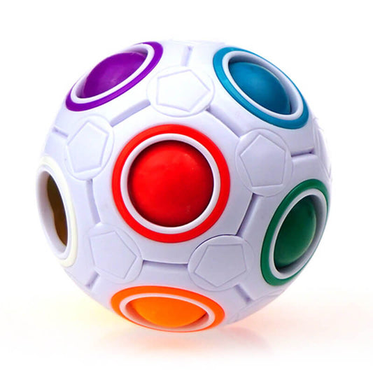 Plastic Magic Rainbow Ball Sensory Fidget Toy 7cm Diameter
