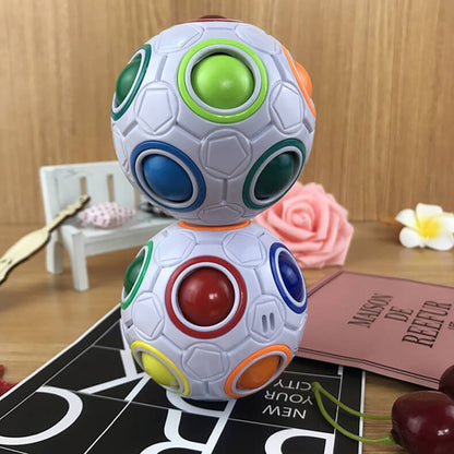 Plastic Magic Rainbow Ball Sensory Fidget Toy 7cm Diameter 5