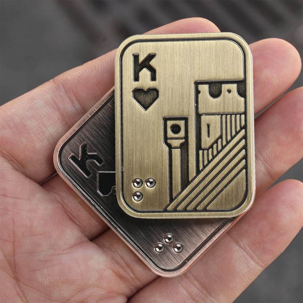 Zinc Alloy Magnetic Poker Fidget Slider Metal Fidget Toy 12
