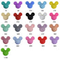20pcs Silicone Focal Beads Round Ear Mouse Character Basic Shape 2