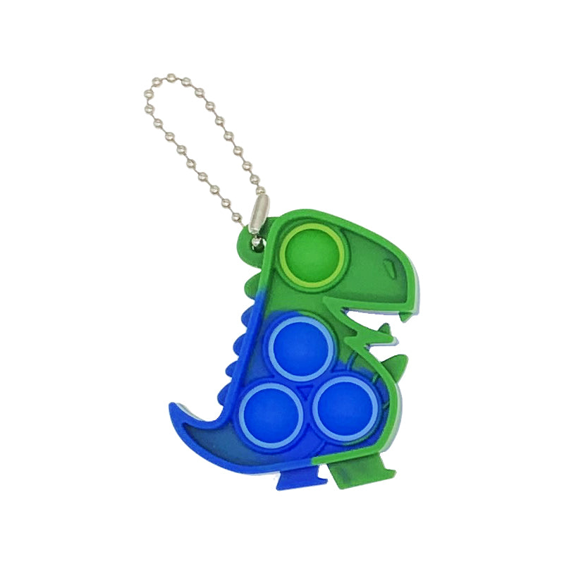 Silicone Mini Pop It Fidget Toy Keychain 5cm Square or Round 8