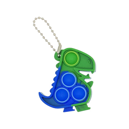 Silicone Mini Pop It Fidget Toy Keychain 5cm Square or Round 8