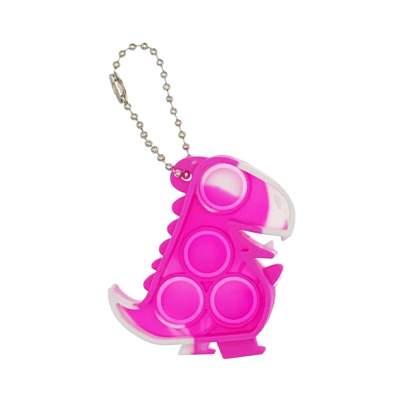 Silicone Mini Pop It Fidget Toy Keychain 5cm Square or Round 9