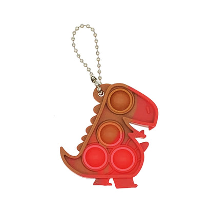 Silicone Mini Pop It Fidget Toy Keychain 5cm Square or Round 10