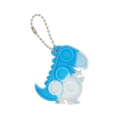 Silicone Mini Pop It Fidget Toy Keychain 5cm Square or Round 7