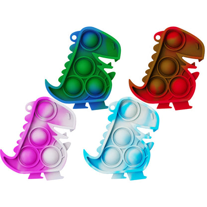 Silicone Mini Pop It Fidget Toy Keychain 5cm Square or Round 13