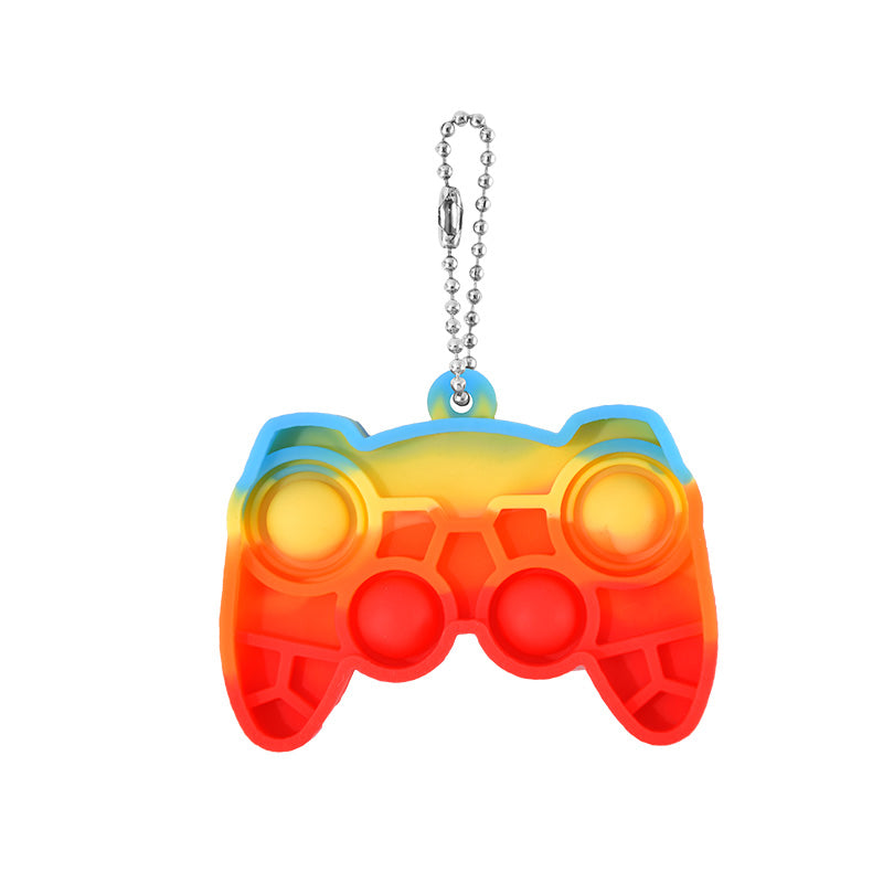 Silicone Mini Pop It Fidget Toy Keychain 5cm Square or Round 14