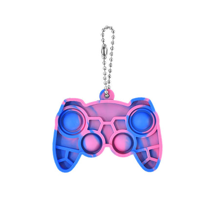Silicone Mini Pop It Fidget Toy Keychain 5cm Square or Round 15