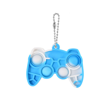 Silicone Mini Pop It Fidget Toy Keychain 5cm Square or Round 16