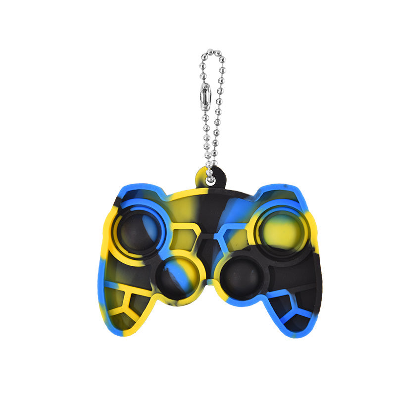 Silicone Mini Pop It Fidget Toy Keychain 5cm Square or Round 17