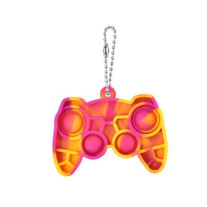 Silicone Mini Pop It Fidget Toy Keychain 5cm Square or Round 22