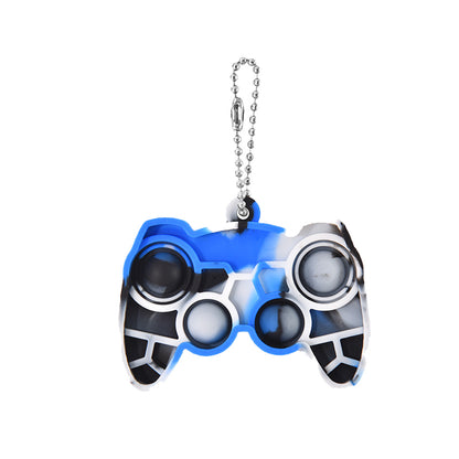 Silicone Mini Pop It Fidget Toy Keychain 5cm Square or Round 18