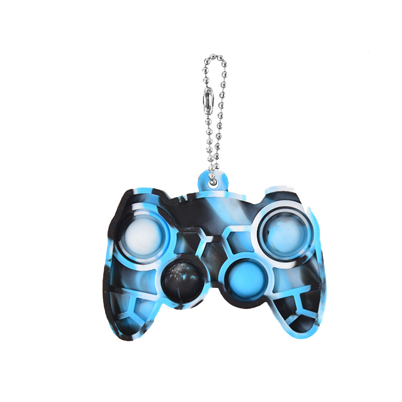 Silicone Mini Pop It Fidget Toy Keychain 5cm Square or Round 21