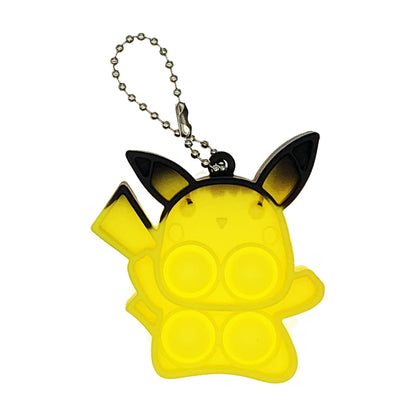 Silicone Mini Pop It Fidget Toy Keychain 5cm Square or Round 27