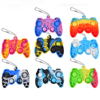 Silicone Mini Pop It Fidget Toy Keychain 5cm Square or Round 4