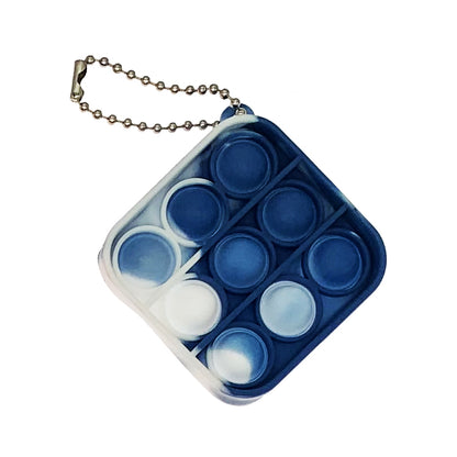 Silicone Mini Pop It Fidget Toy Keychain 5cm Square or Round 39