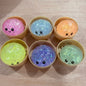 TPR Squishy Dumpling Stress Ball Cute Smiley Face Squeeze Toy for Stress Relief