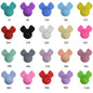 20pcs Silicone Focal Beads Round Ear Mouse Character Basic Shape 3