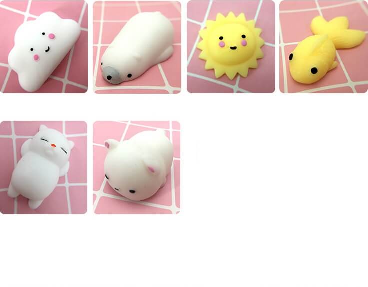 Mochi Squishy Toy Soft Squeeze Sensory Animal for Kids and Adults 10