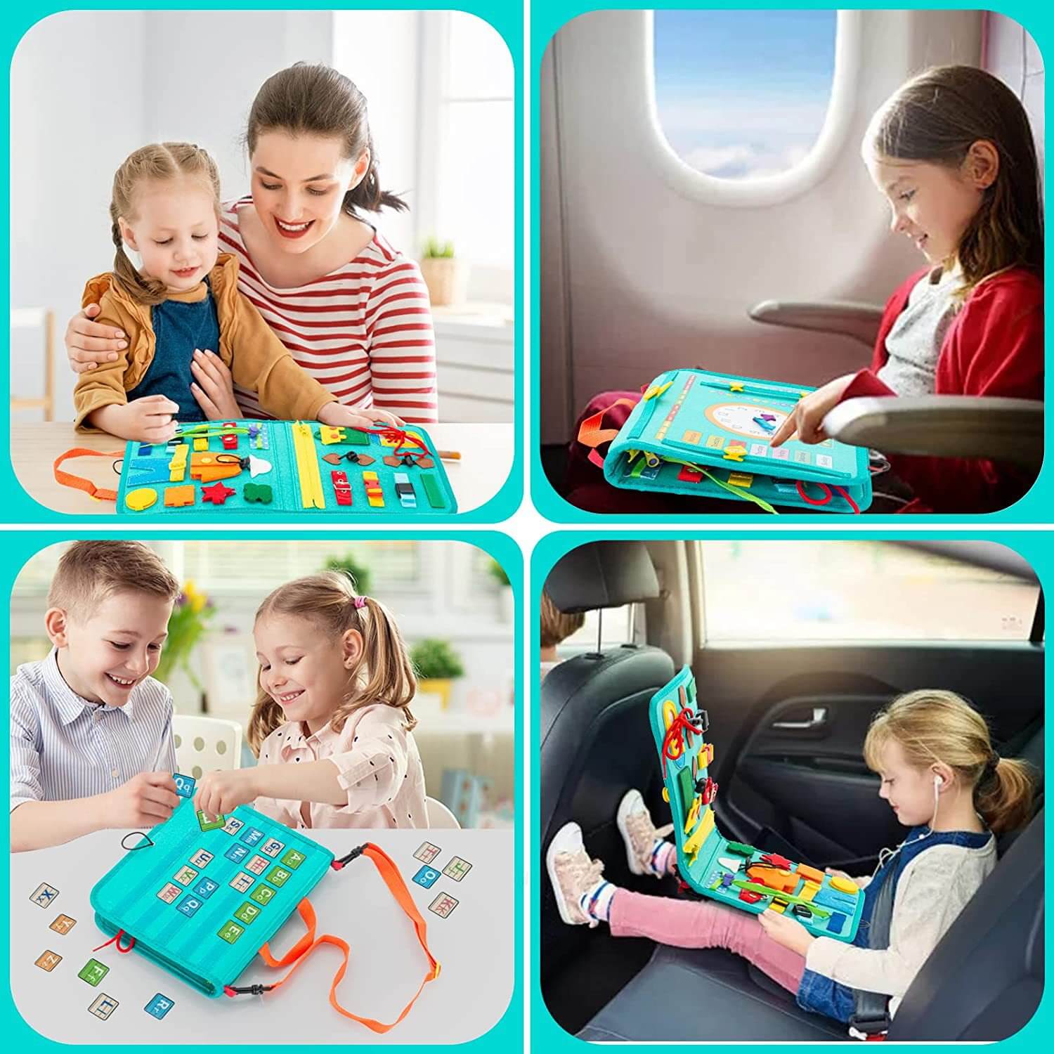 Montessori Busy Board Educational Toy for Toddlers 21 Activities 5