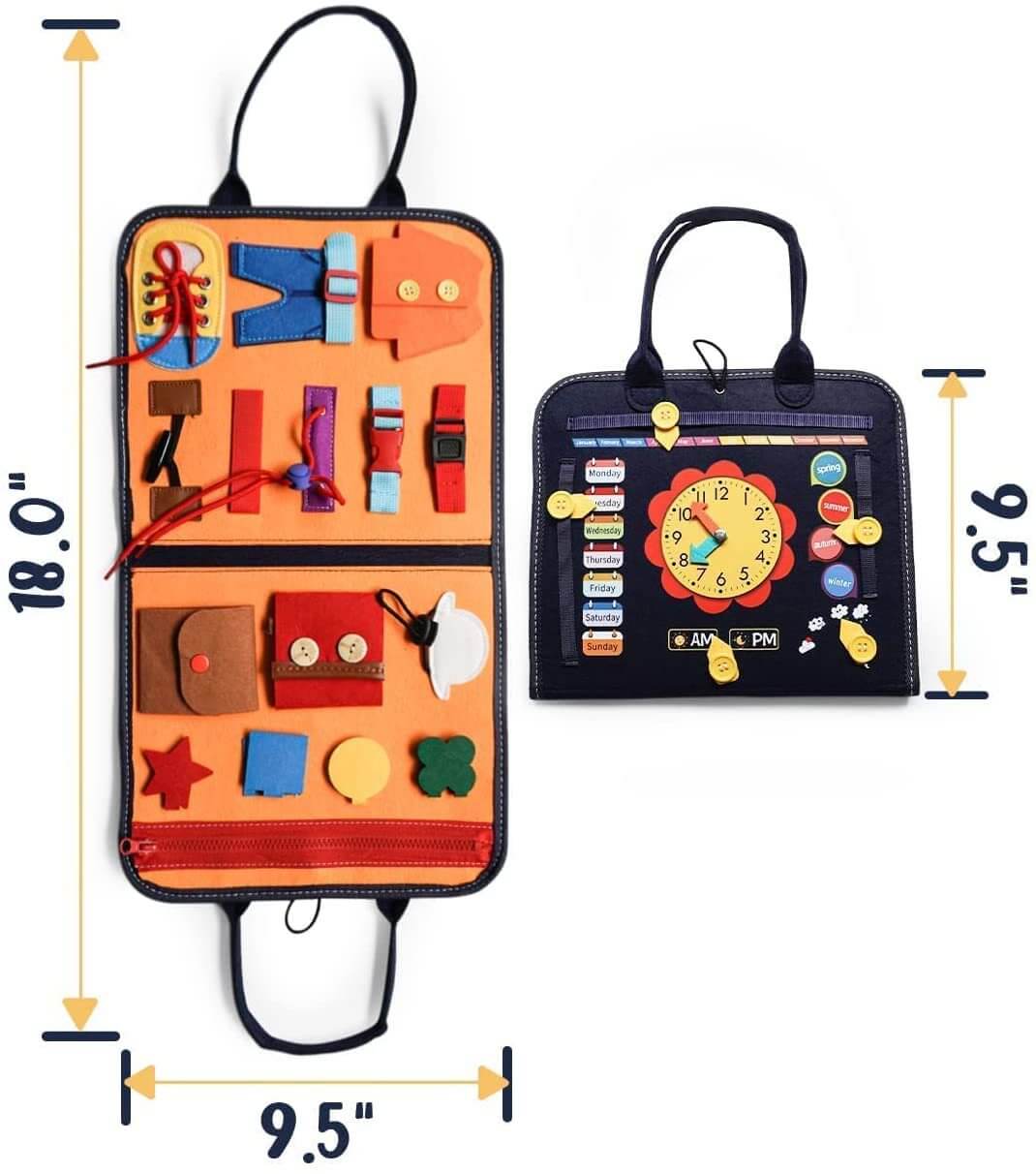 Montessori Busy Board Educational Toy for Toddlers 21 Activities 10