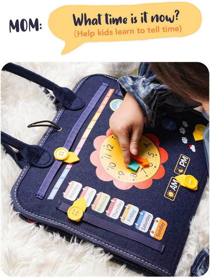 Montessori Busy Board Educational Toy for Toddlers 21 Activities 12