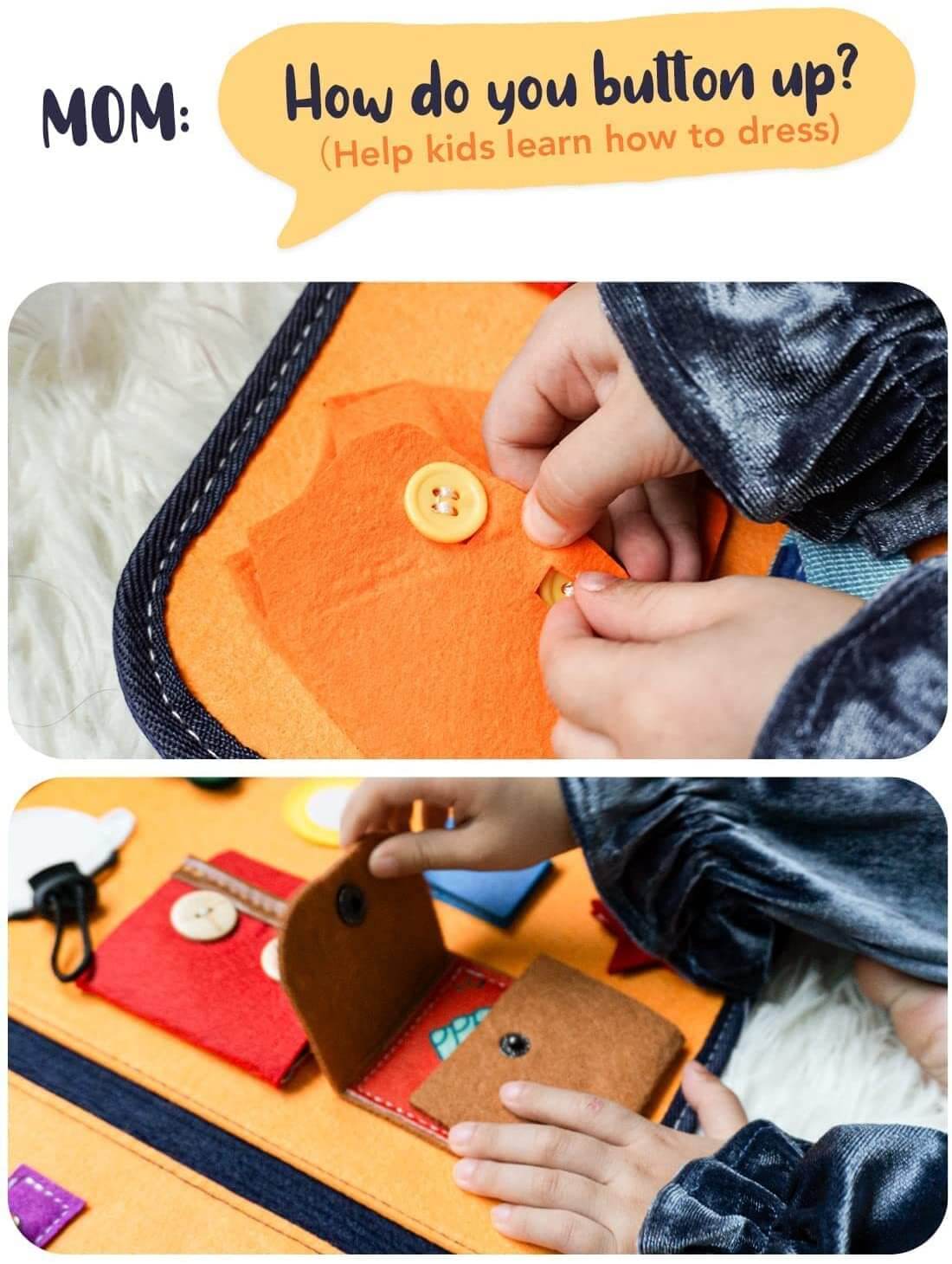 Montessori Busy Board Educational Toy for Toddlers 21 Activities 15