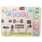 Wooden Montessori Busy Board Fine Motor Skills Toy for Toddlers