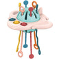 Silicone Sensory Fidget Toy UFO Montessori Pull String Activity