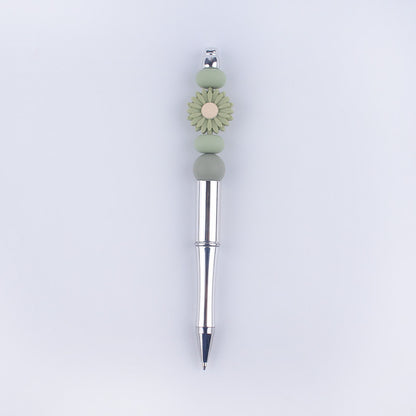 Daisy Flower Silicone Beaded Pens Colorful Handmade Gift 10