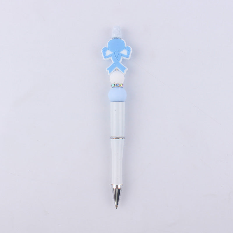 Pink Heart Silicone Beaded Pens Handmade Novelty Office School Gift 15