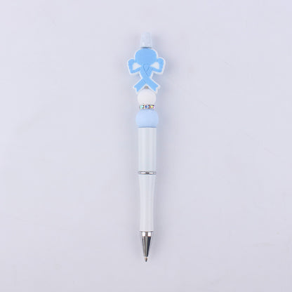 Pink Heart Silicone Beaded Pens Handmade Novelty Office School Gift 15