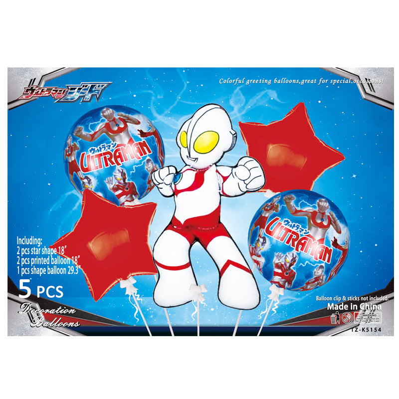 Cartoon Character Foil Balloon Set Kids Party Decoration 2 Sets 64