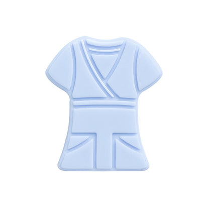 10pcs Silicone Focal Beads Cloth Shirt Shape with Belt Detail 11