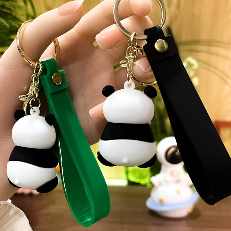 Panda Silicone Bead Keychain with Soft Rubber Charm 2