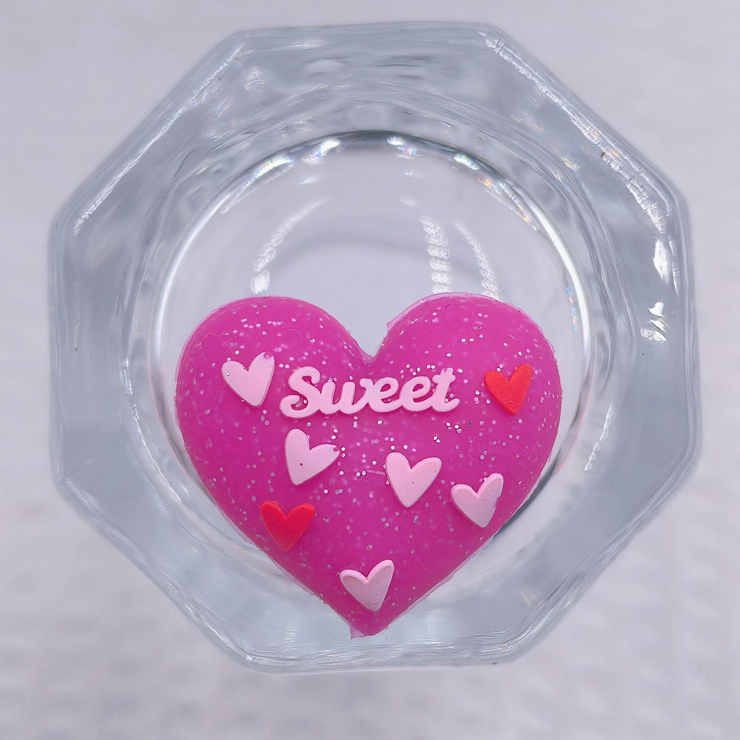 20Pcs Silicone 3D Focal Beads Valentine Day Love Heart Sweet Text 7
